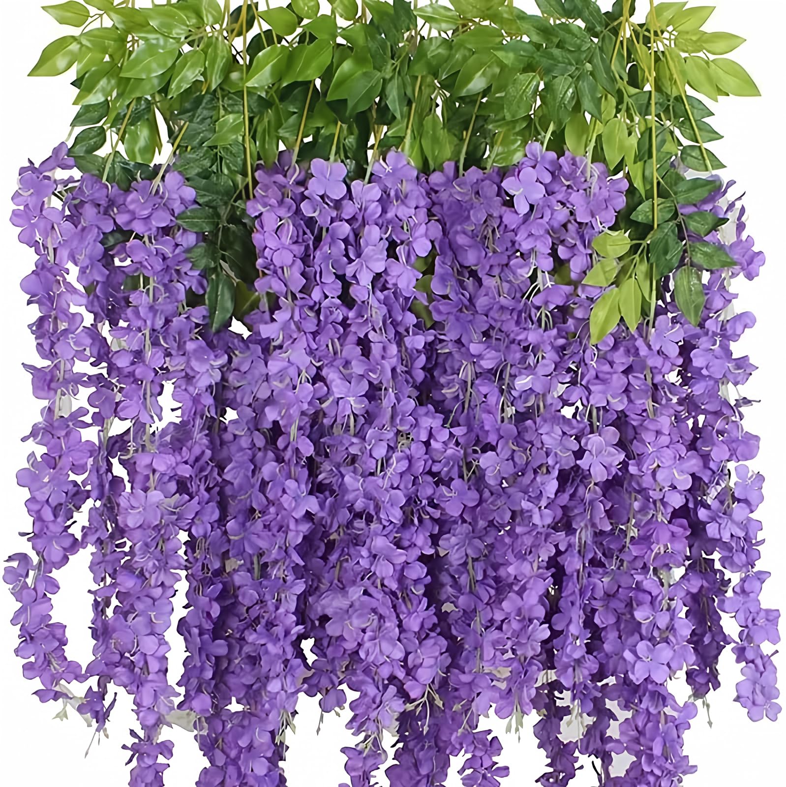 💐 12 Pack/Set Wisteria Flower Vines Garland, 3.75 Feet Artificial Flower Strings