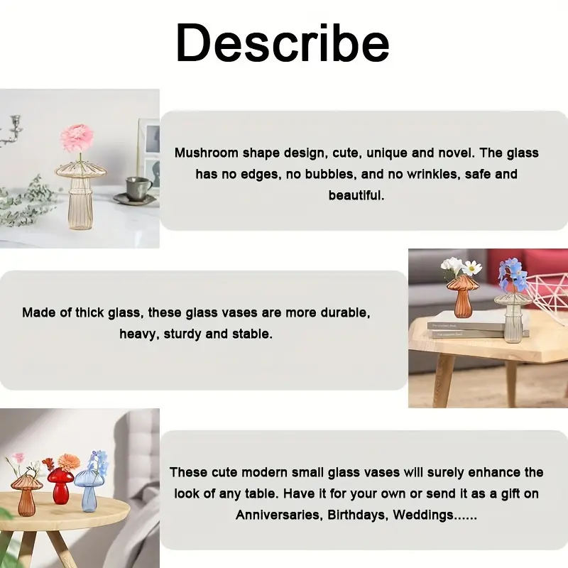 🍄🌺Colorful Mushroom Breeding Vase