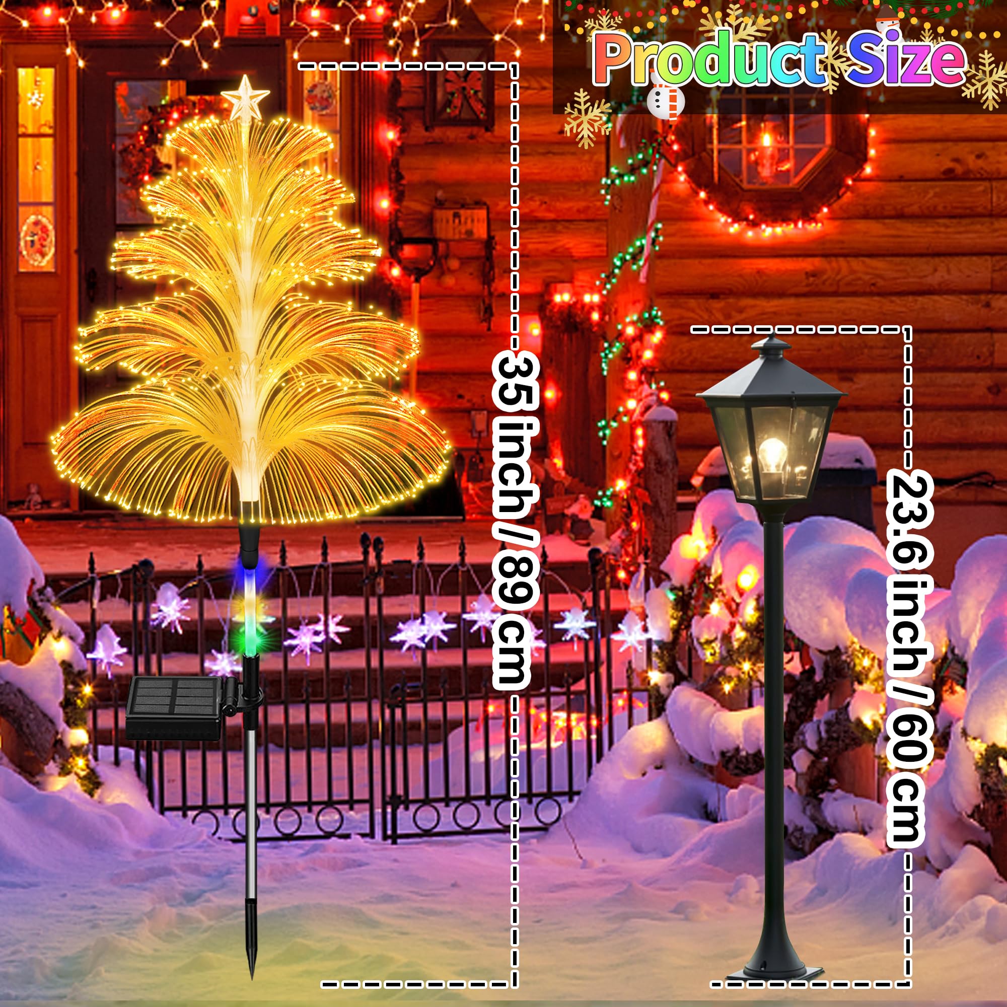 💥ON SALE💥Solar Christmas Decorations Trees Lights Outdoor Waterproof🎄✨