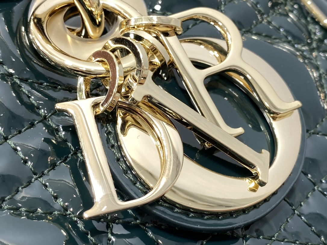 Dior D-joy Medium Patent Leather Bag