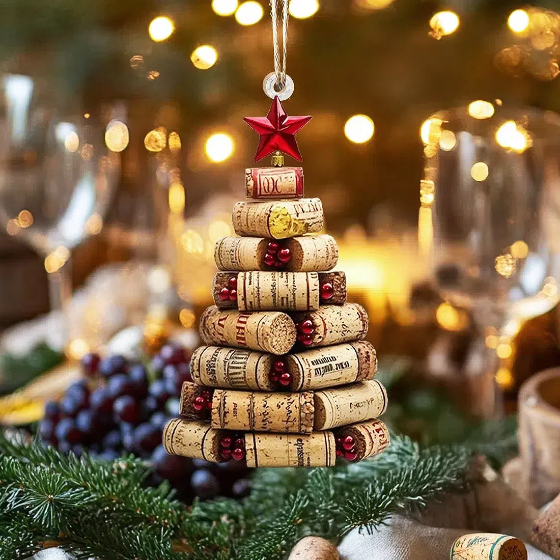 Cork Tree Wine Lover Ornament