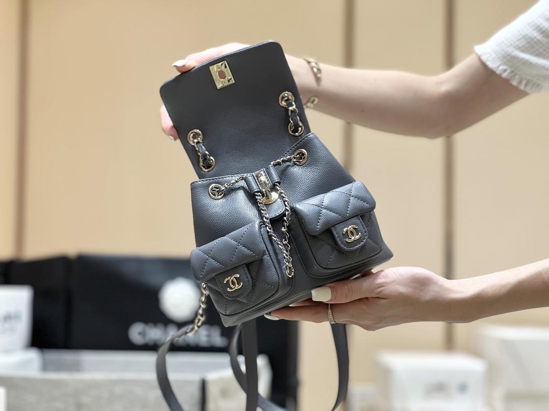 Chanel 24A duma double backpack 3787