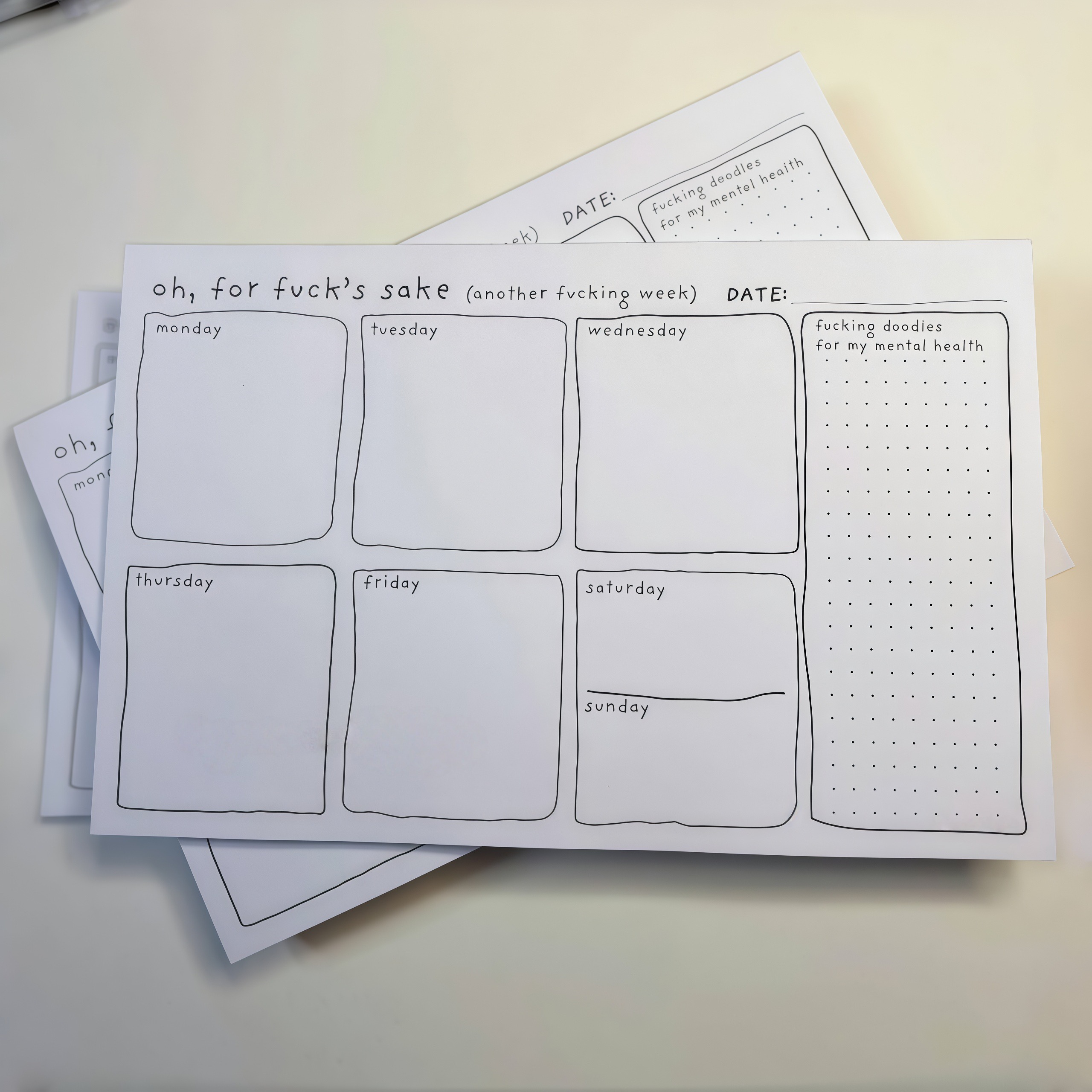 Funny Sweary To-Do List Notepad: Sarcastic Office Decor