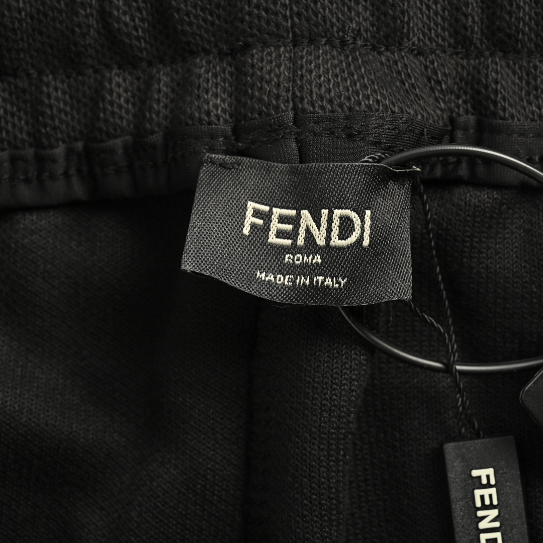 Fendi embroidered eye logo side pocket trousers