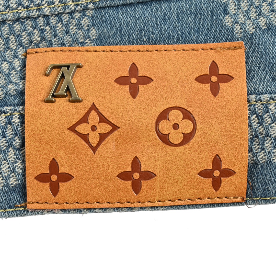 Louis Vuitton 24Fw Checkerboard Washed Jeans