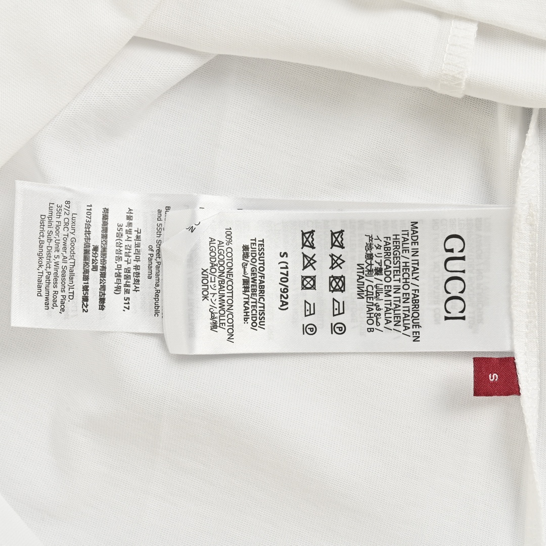 Gucci 24ss school emblem print short sleeves