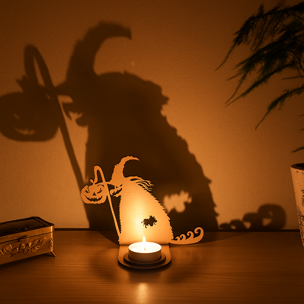 Halloween party decoration candle shadows