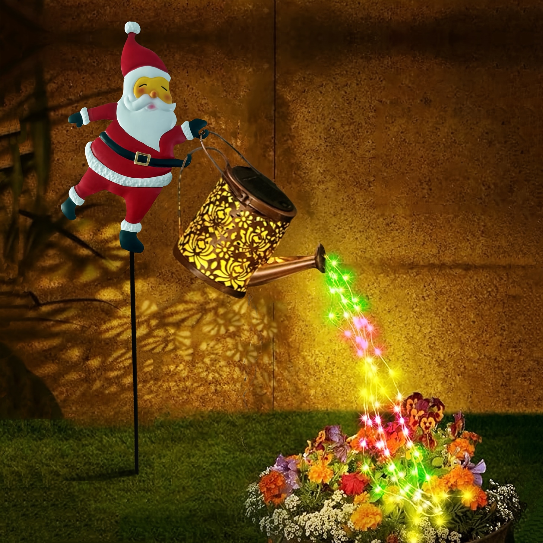 🎄Early Christmas Sale 49% OFF🎄🎅Solar-Powered Santa Watering Can Garden Lights