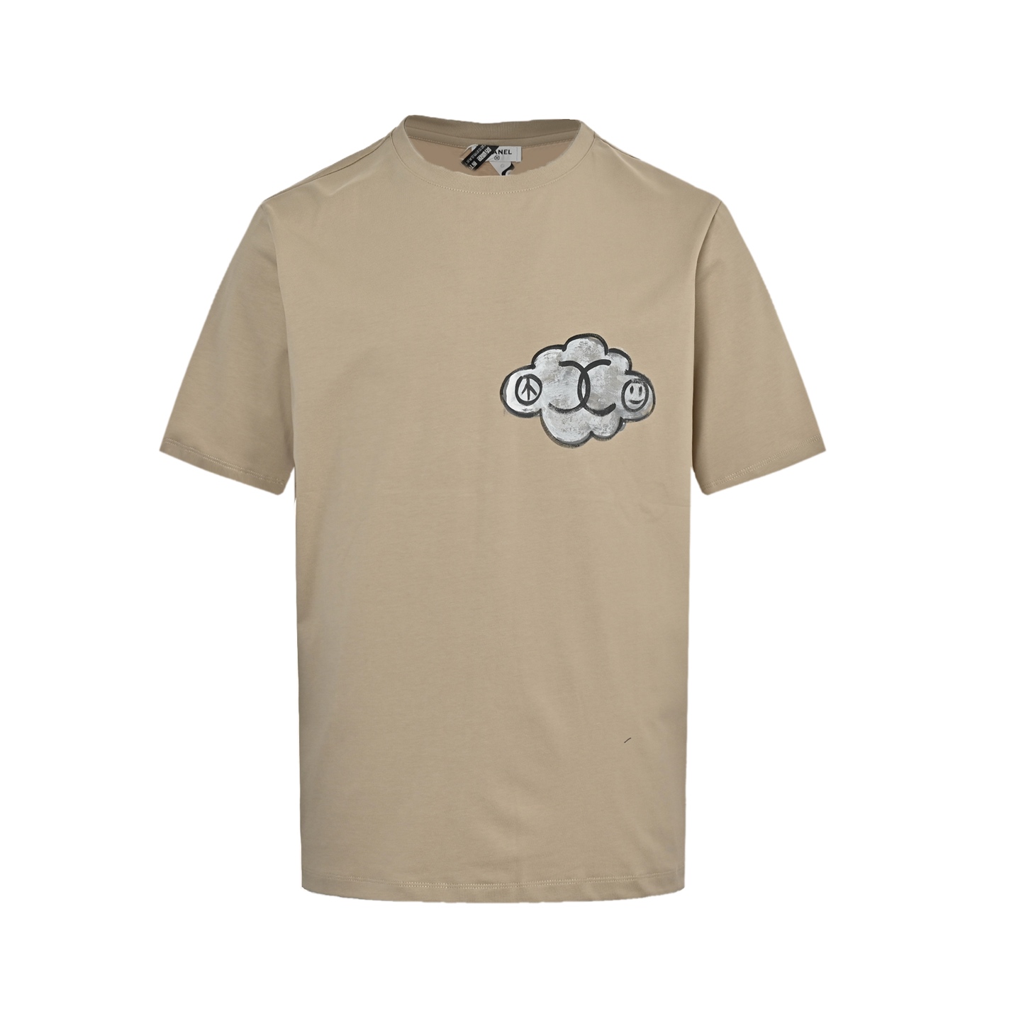 Chanel hand-painted graffiti letters short sleeve