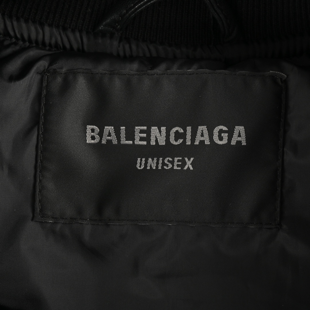 Balenciaga 24FW printed jacket leather coat