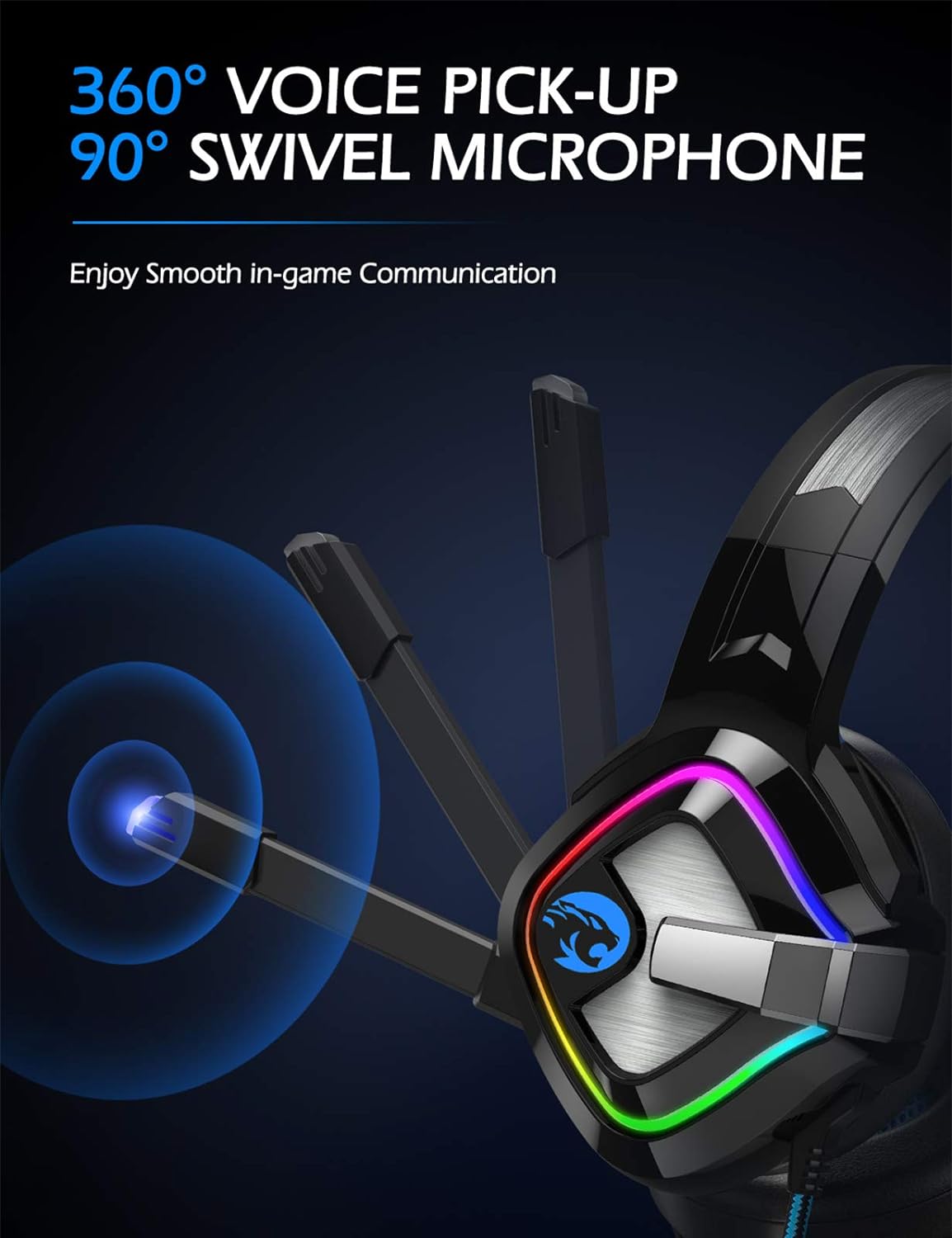 ZIUMIER Z66 Gaming Headset, Wired, Over-Ear, Noise Cancelling Mic, RGB Light, Stereo Surround Sound, Compatible with PS4, PS5, Xbox One, Laptop (Green)