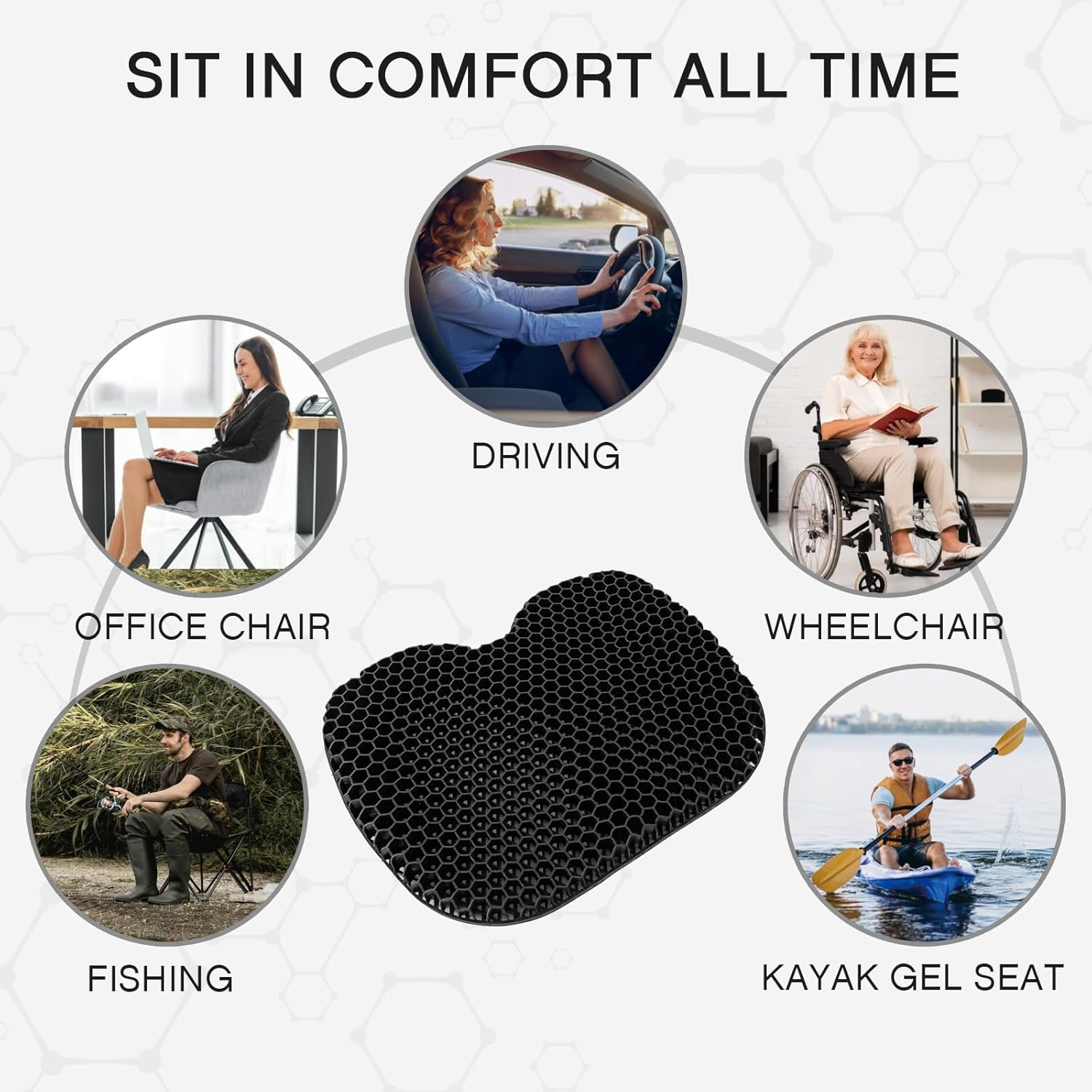 Anti Slip Kayak Seat Cushion Black