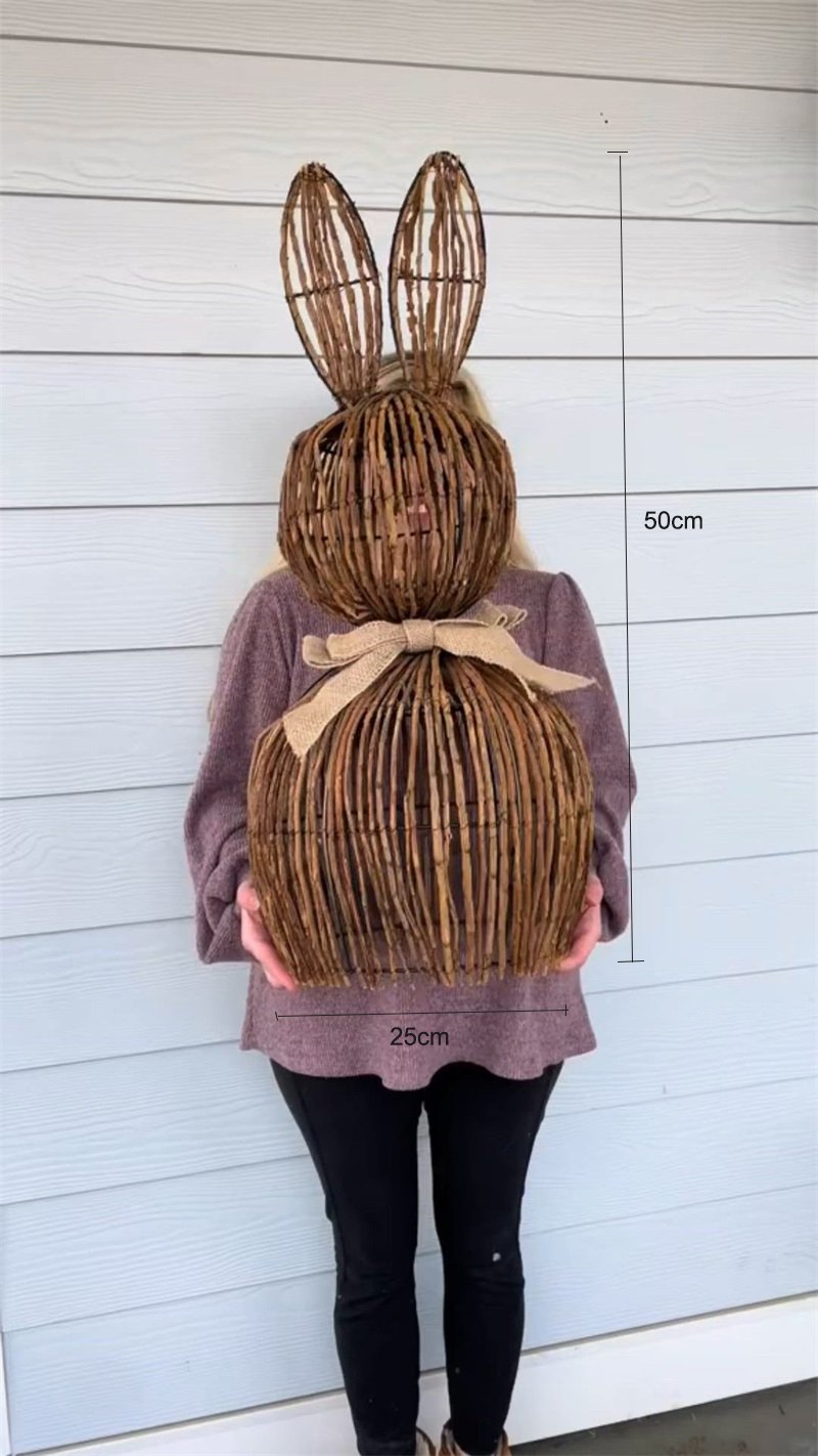 🐇🐇The cutest bunny decoration for Easter 💥(handmade wicker woven-Free home delivery)