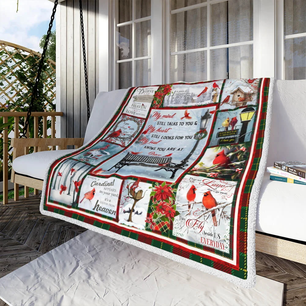 Christmas Cardinal Sofa Throw Blanket