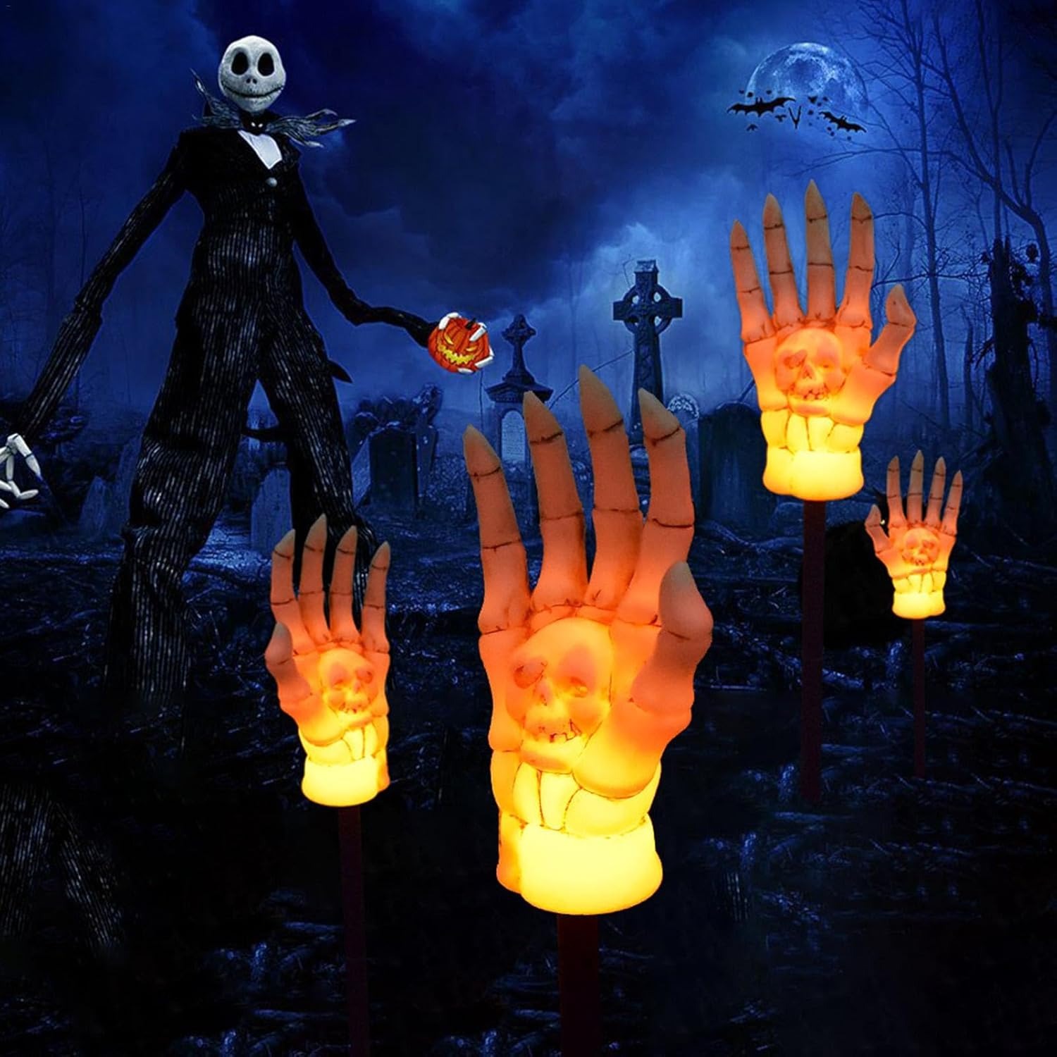 ✨Flash Sale✨Halloween Skeleton Hands Solar Lights