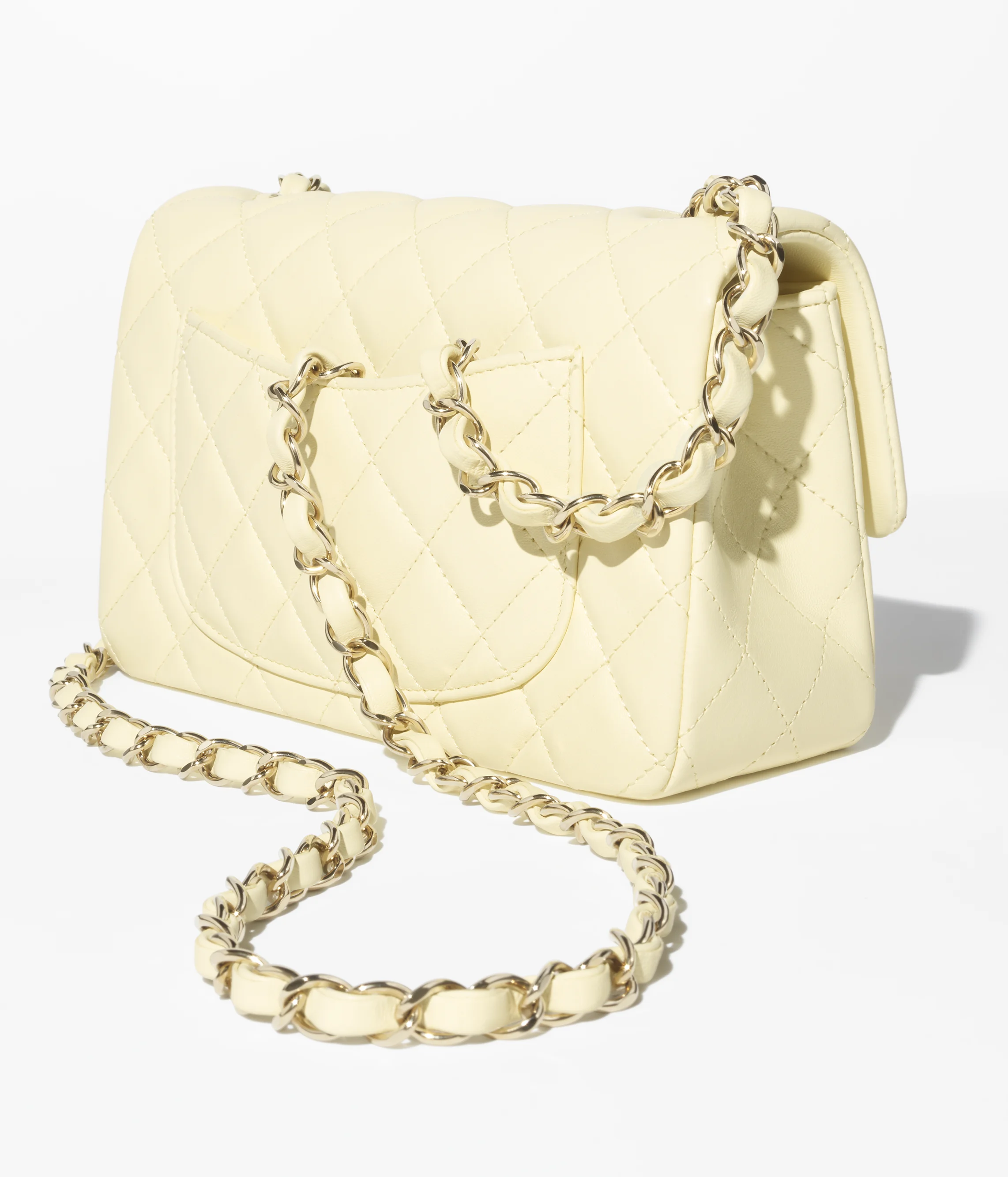 Chanel Mini Classic Bag Lambskin & Gold-Tone Metal Light Yellow A69900-Y04059-NAGEQ