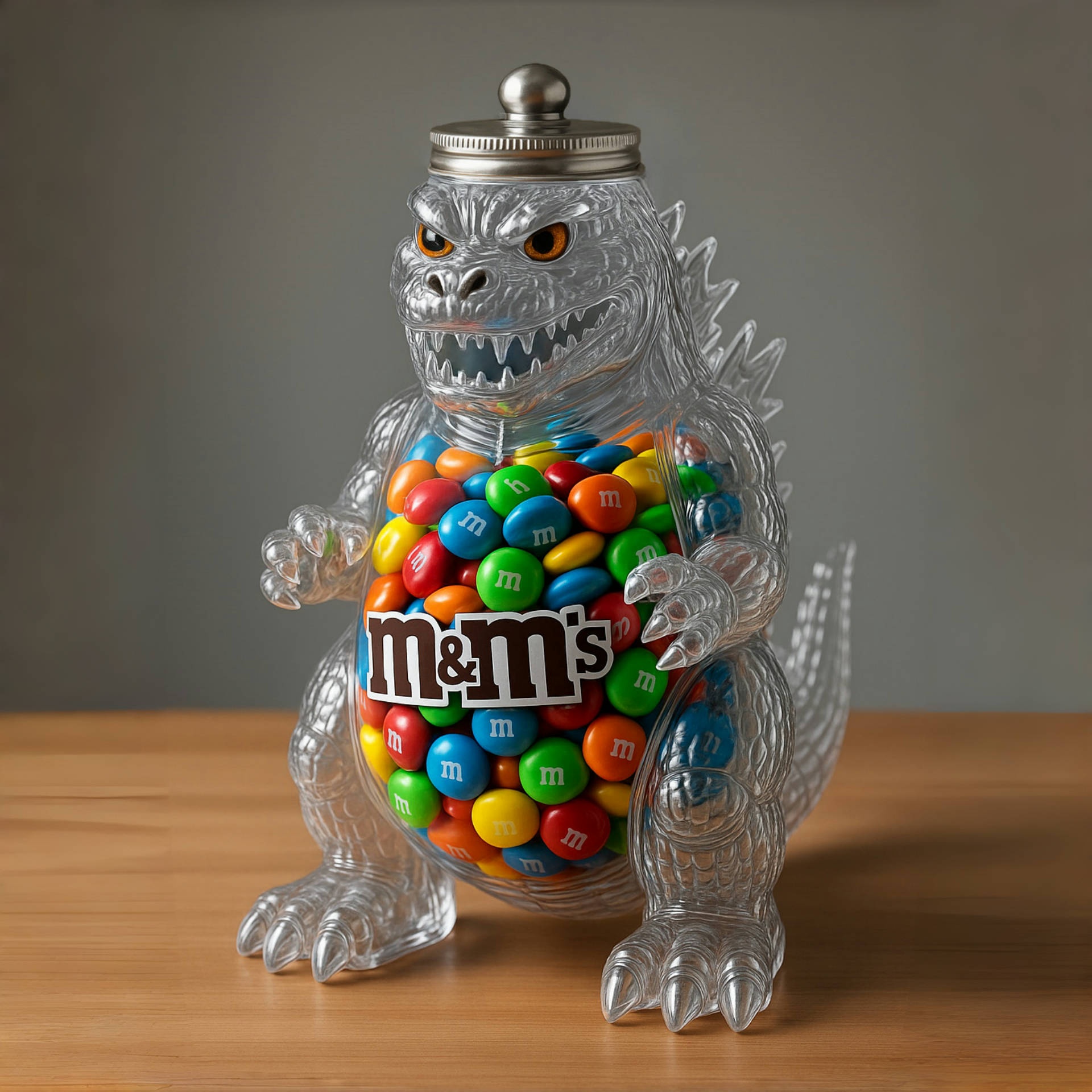 Godzilla candy jar