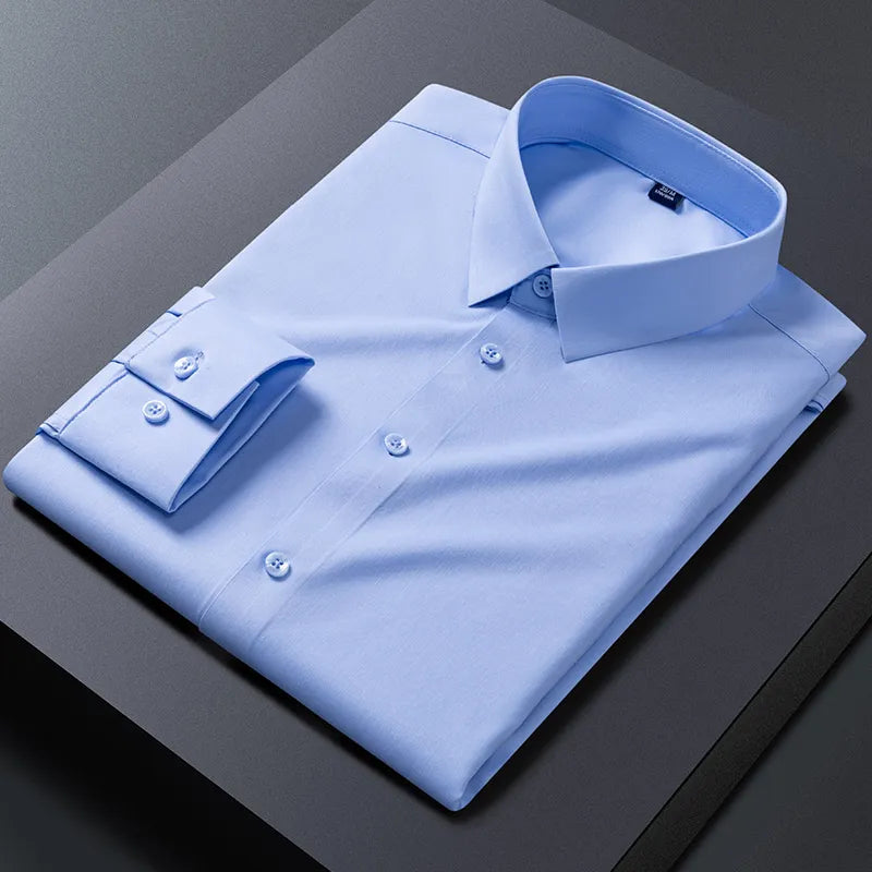 Stretchable Long Sleeve Button-up
