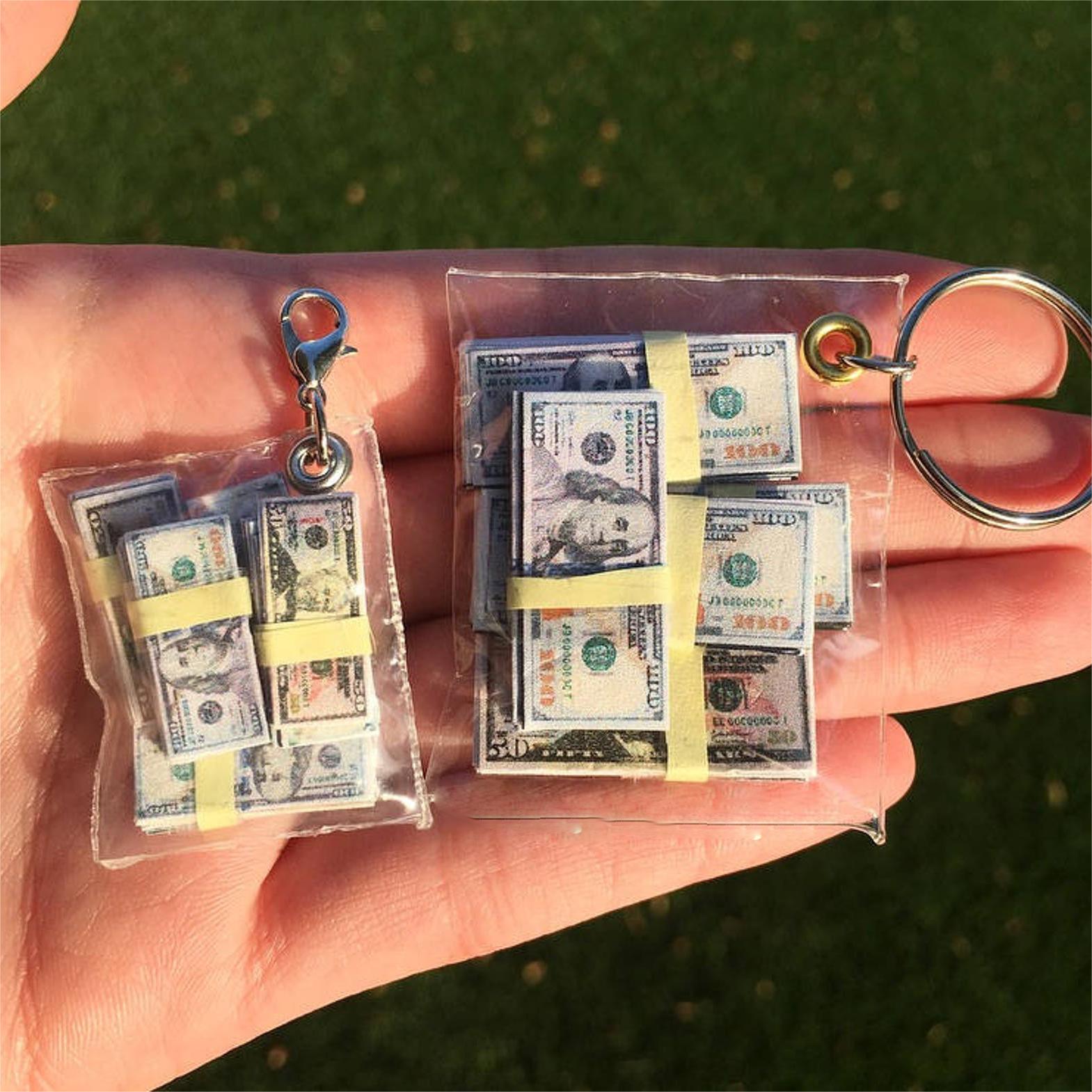 Handmade Mini Money Stack Bag Charms | Manifesting Money Bags