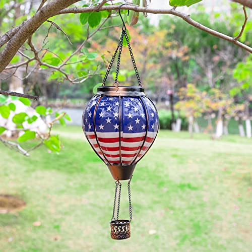 Hot Air Balloon Solar Lantern - American