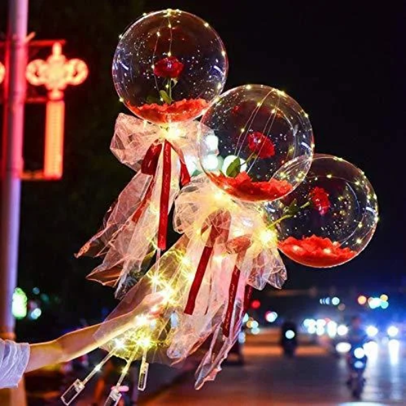 🔥Last Day Promotion - 50% OFF🔥 LED Luminous Balloon Flower Bouquet Flower In Balloon For Gift And Home Decoration - BUY 2 GET 1 FREE