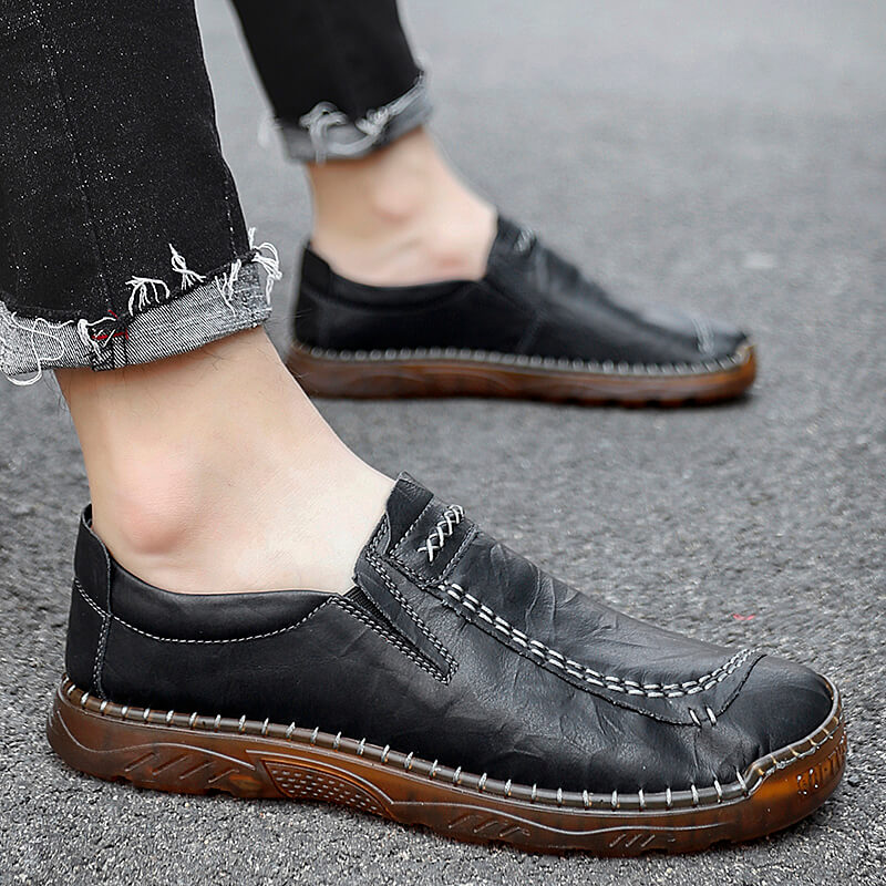 Men's Handmade Slip-on Casual Leather Shoes