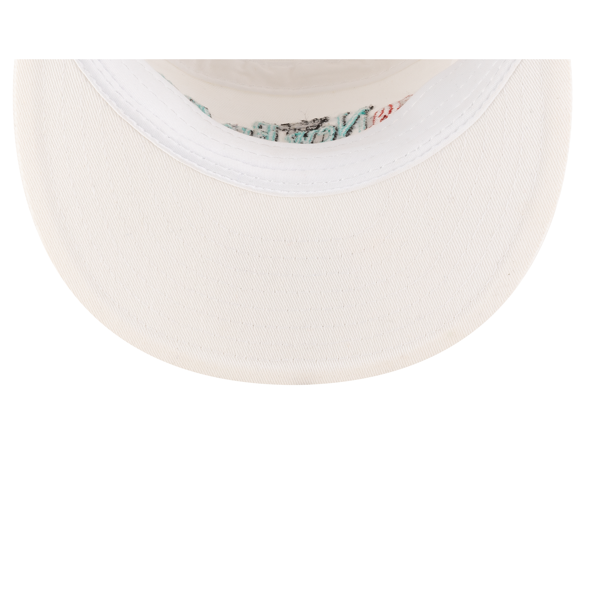 New Era Branded College White Painter Elastic Back Hat