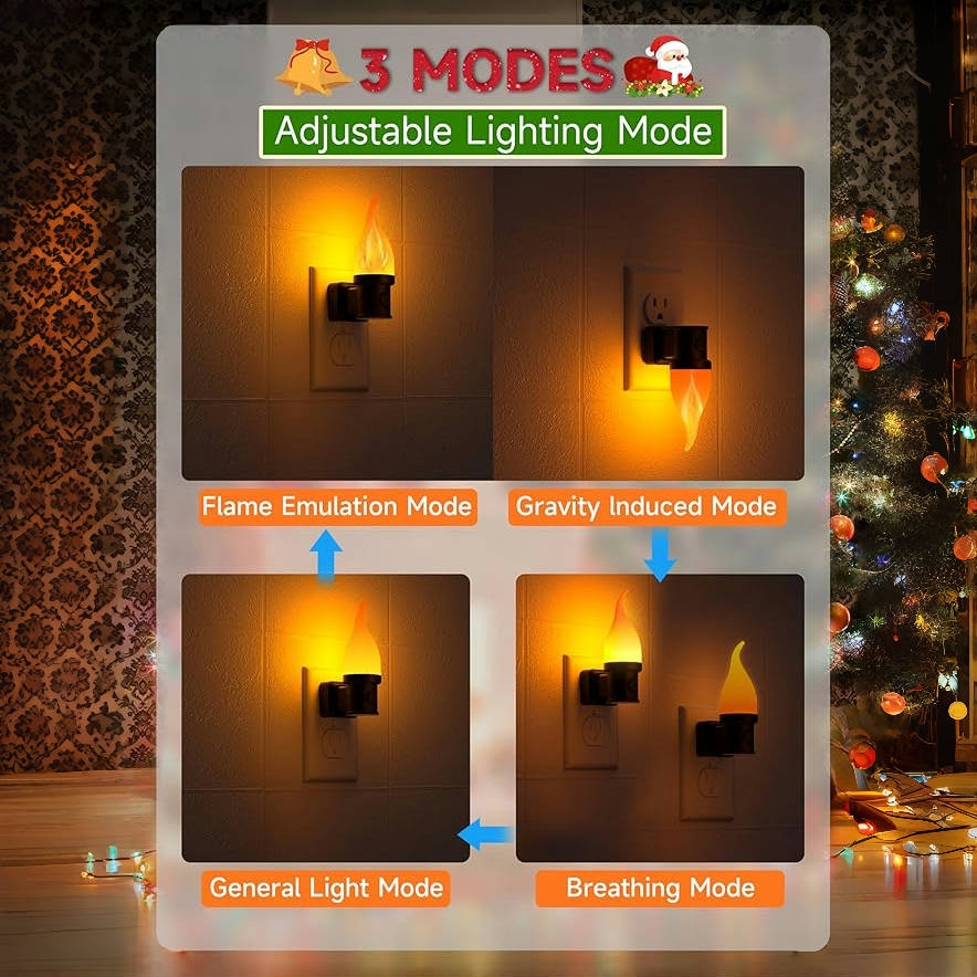🎄CHRISTMAS ON SALE🔥Flickering Candle Nightlight with Dusk to Dawn Sensor