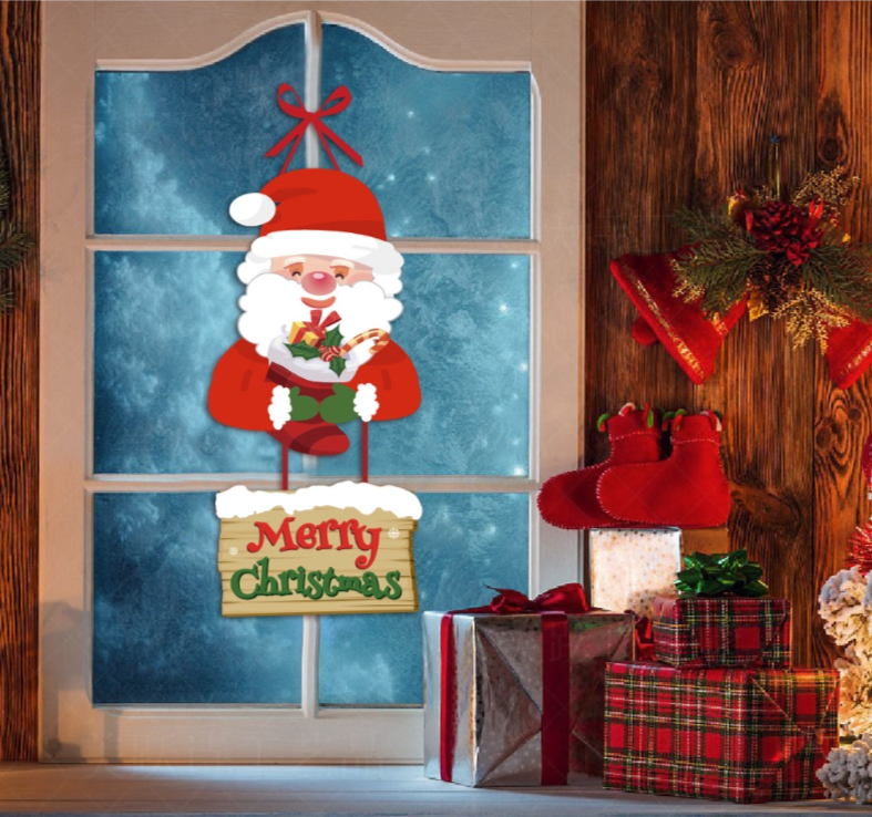 Christmas decoration door hanging New Year's party Christmas hanging snowman Christmas tree door hanging