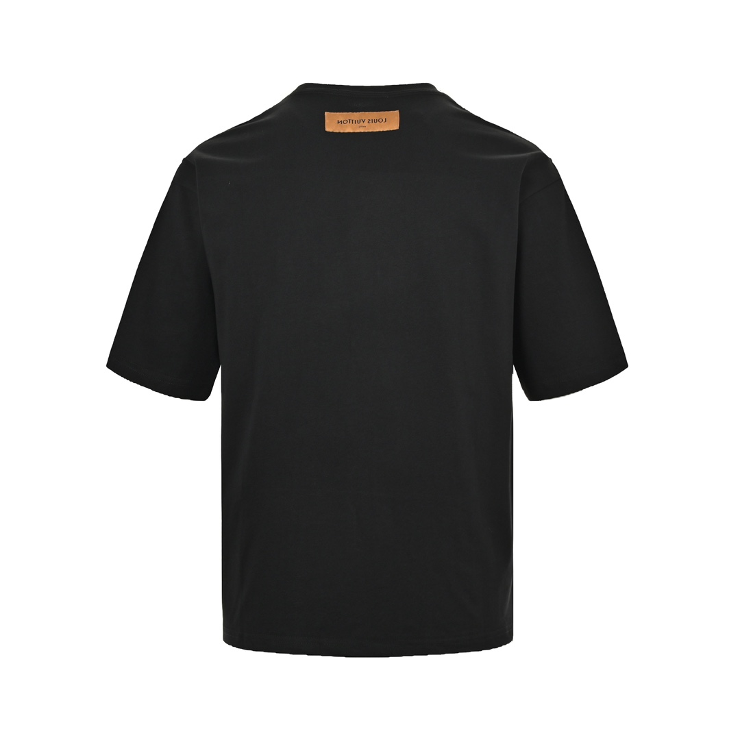 Louis Vuitton 24ss dotted large letter logo print short sleeves