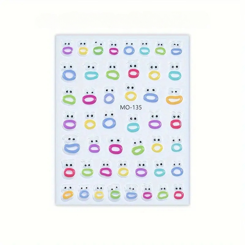 5D Ultra Realistic Monster Mouth Nail Art Stickers