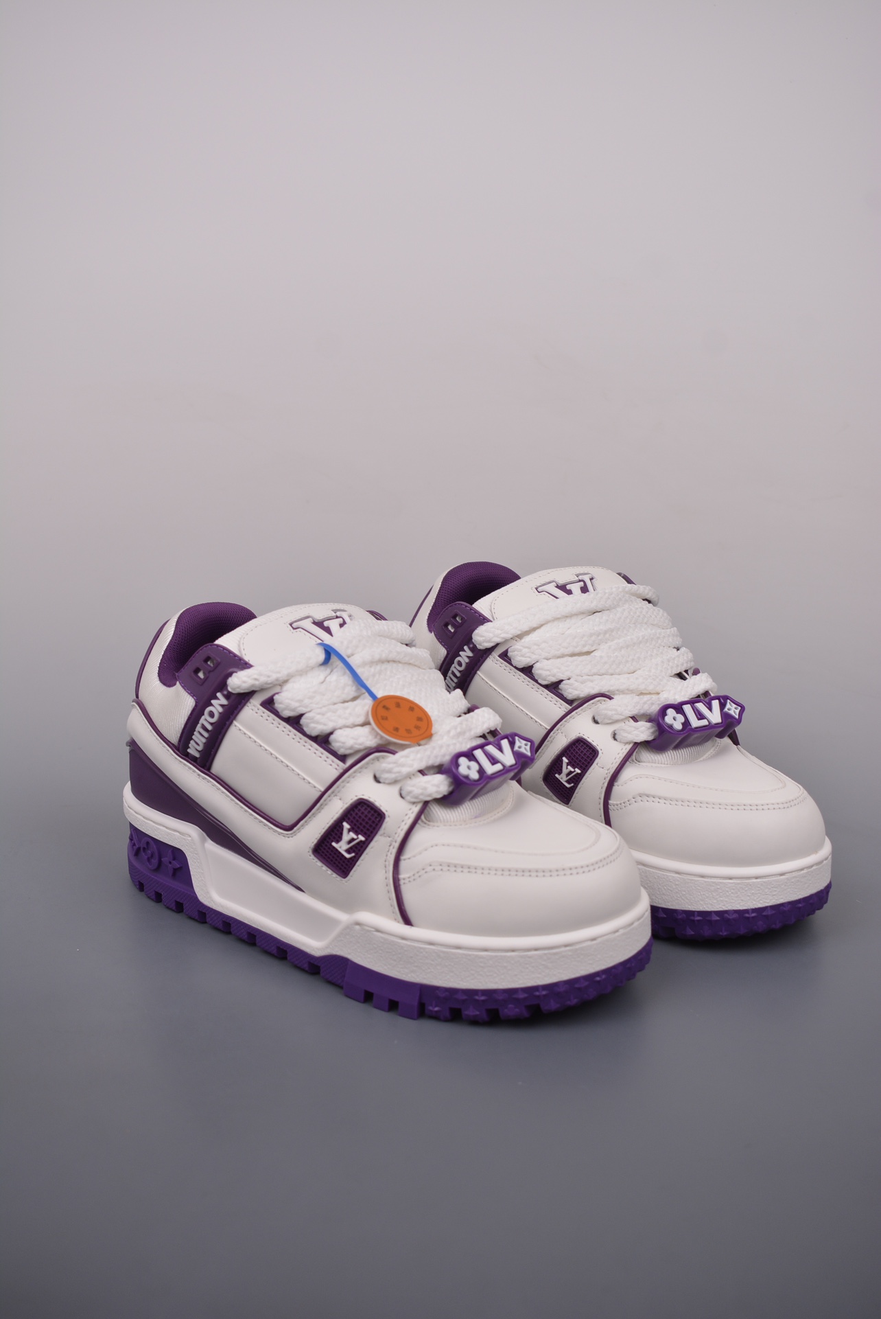 Louis Vuitton Trainer Maxi Low Sneaker White Purple 1ACPQ6
