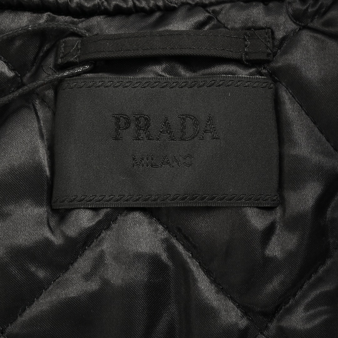 Prada 24Fw triangle logo thin cotton baseball jacket
