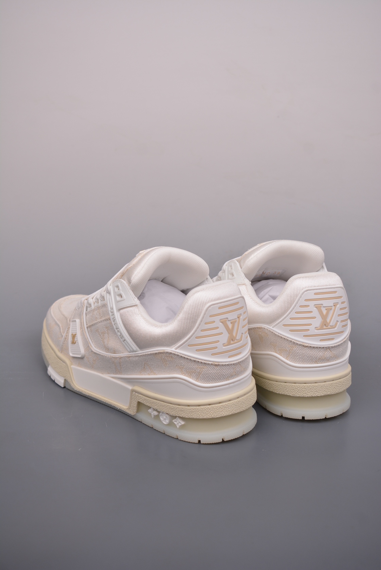 Louis Vuitton Trainer Sneaker Low Denim White Jacquard 1AC689