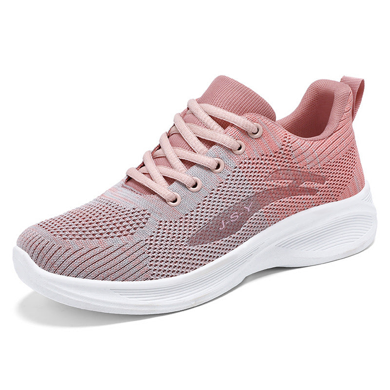 Experience Comfort and Style with Breathable Flyknit Soft Sole Sneakers for Women