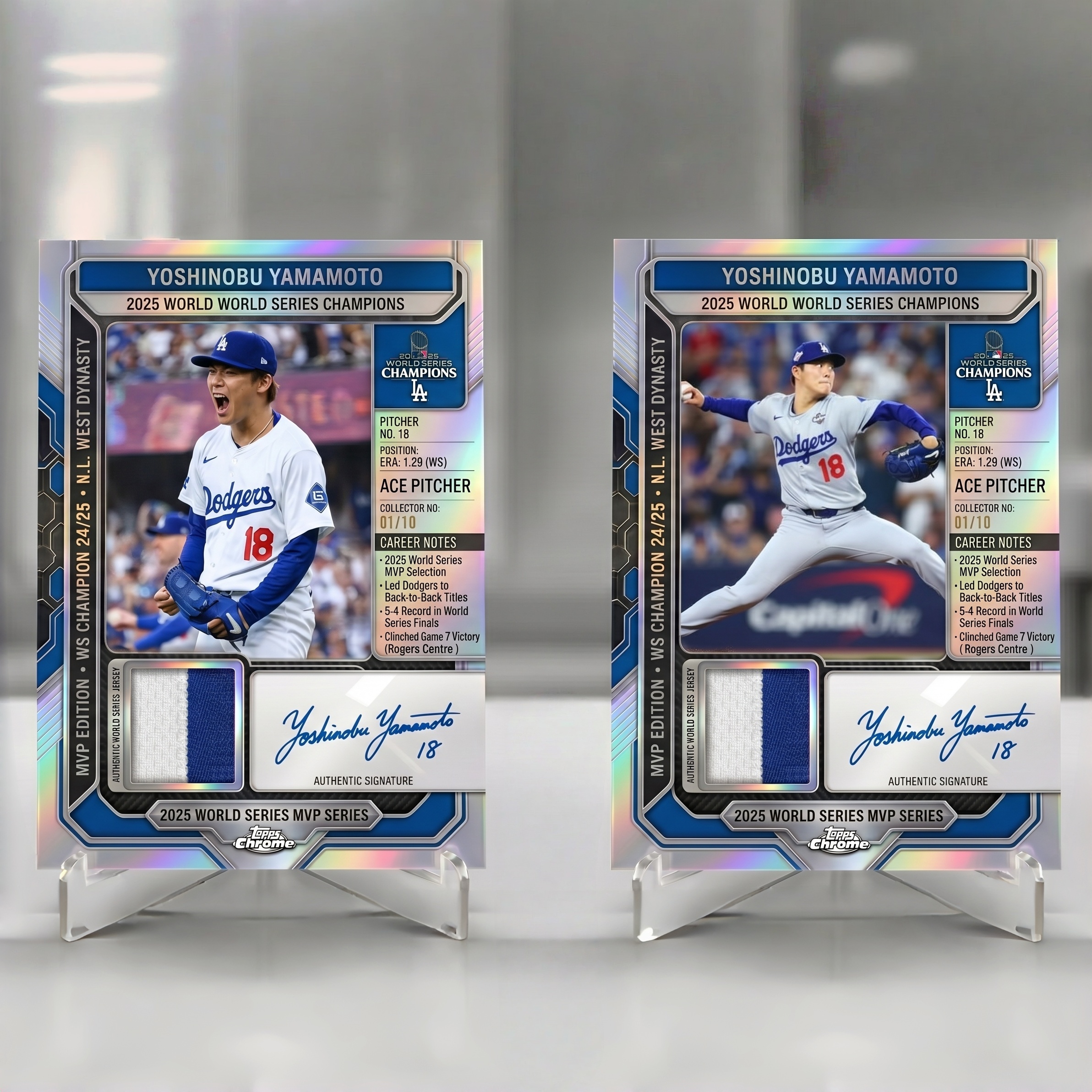 ⚾ Yoshinobu Yamamoto 2025 World Series MVP Auto Relic Cards!
