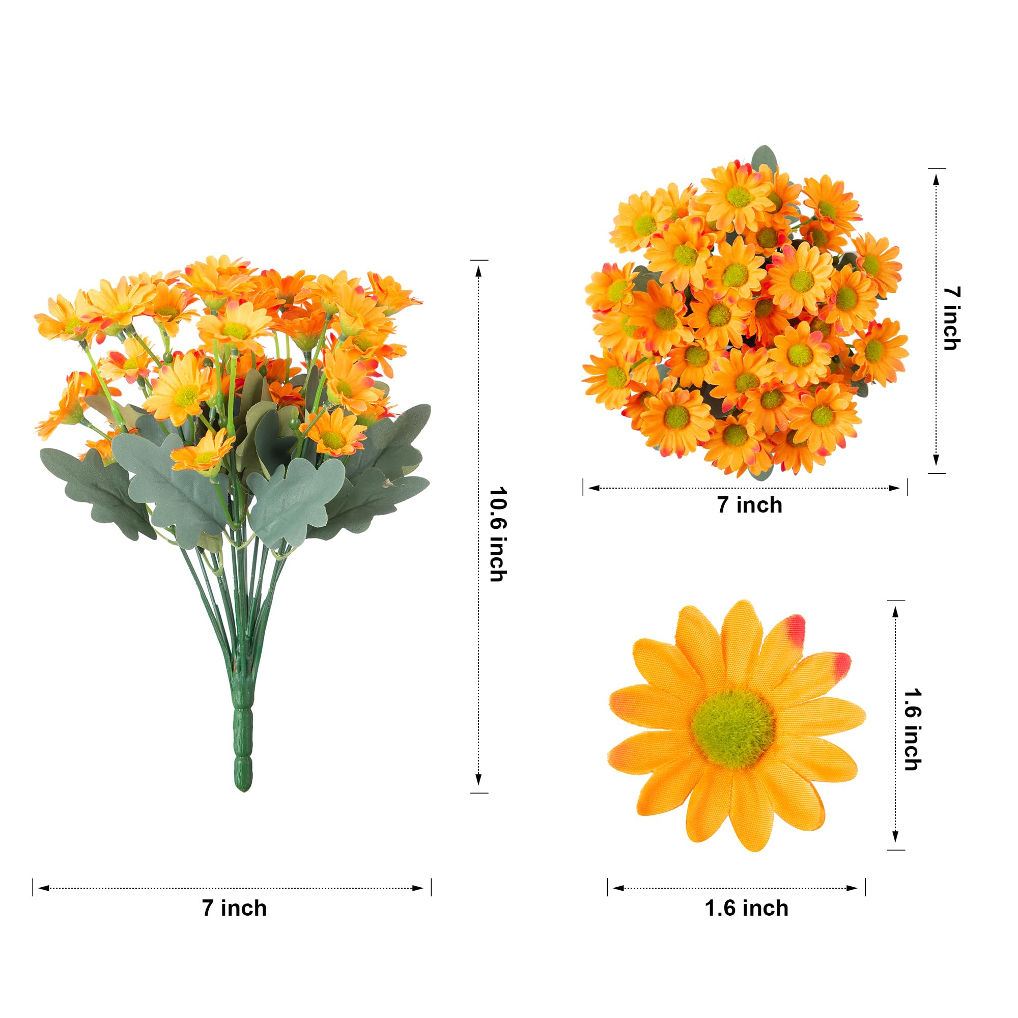🏆Flash Sale⚡Artificial Outdoor Indoor Fall Flowers - UV resistant, Waterproof, Windproof