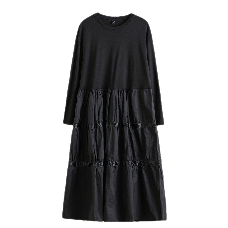 Solid Color Simple Loose Casual Midi Dress