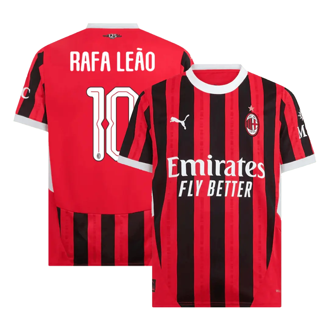 RAFA Leao #10 AC Milan home football shirt 2024/25 - UCL