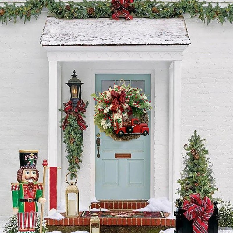 Red Truck Christmas Wreaths