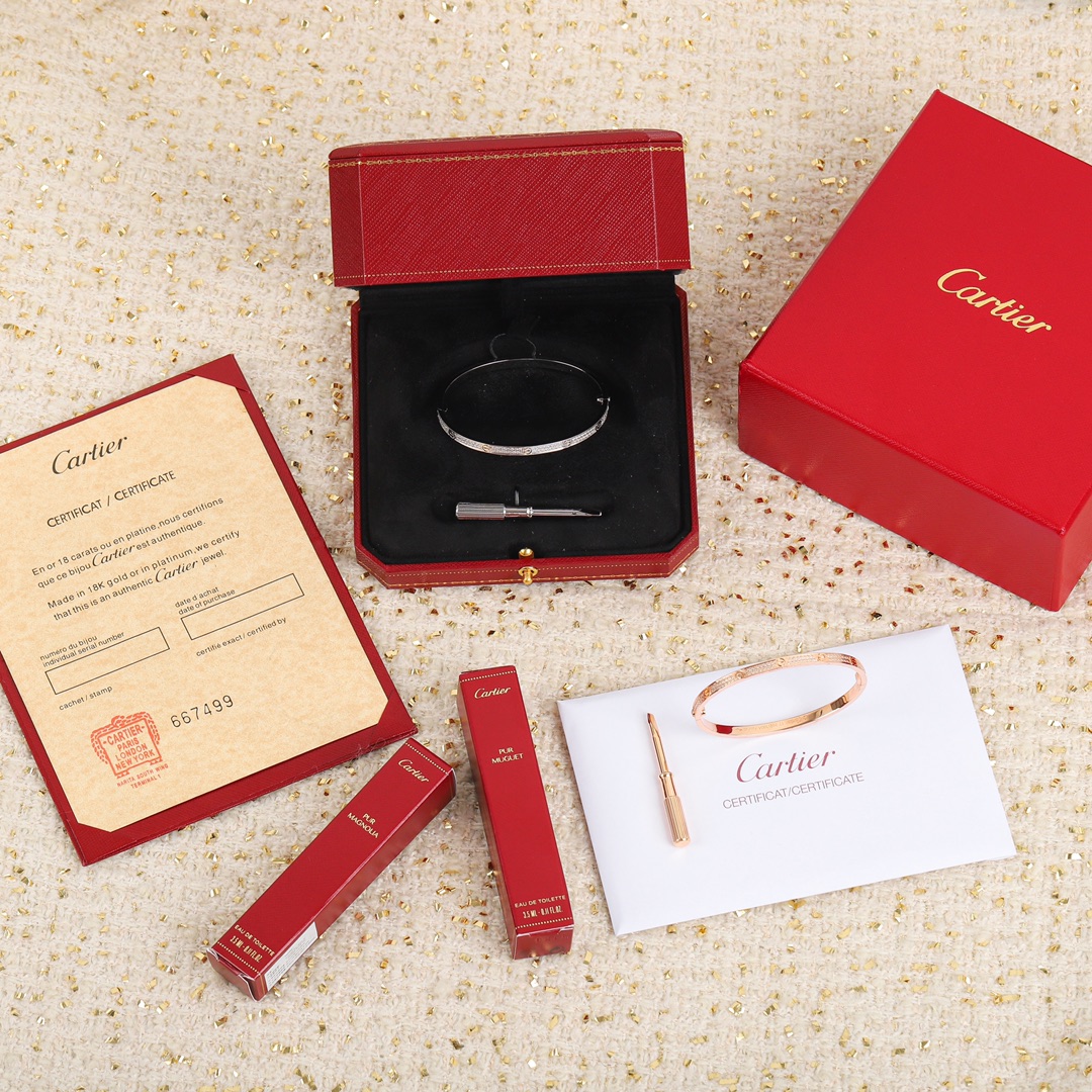Cartier Love narrow version full diamond bracelet