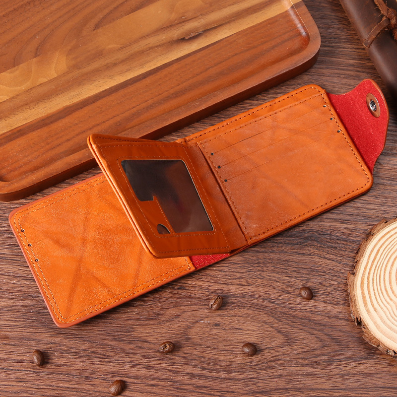 Men's Leather Bifold Wallet with 