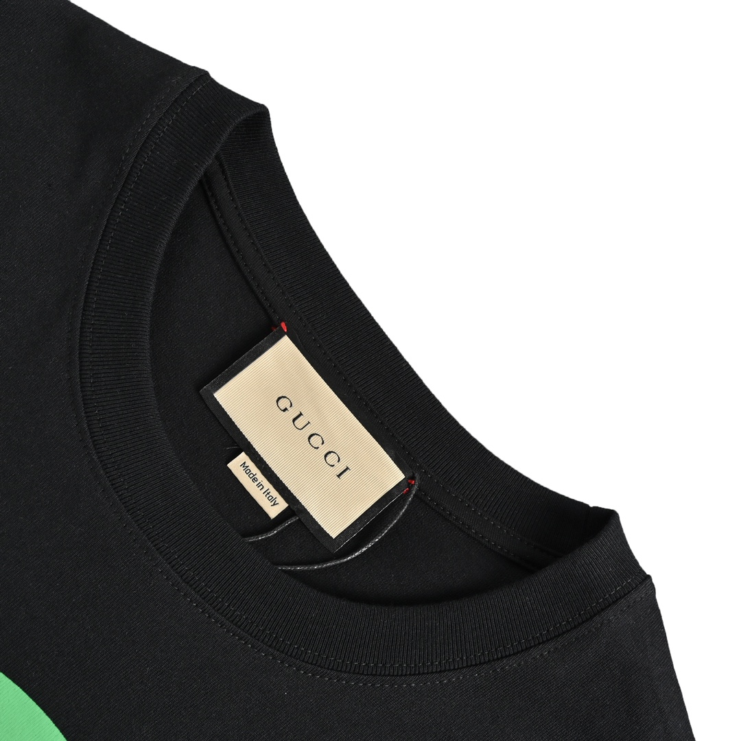 Gucci 23ss interlocking G colorblock logo print short sleeves