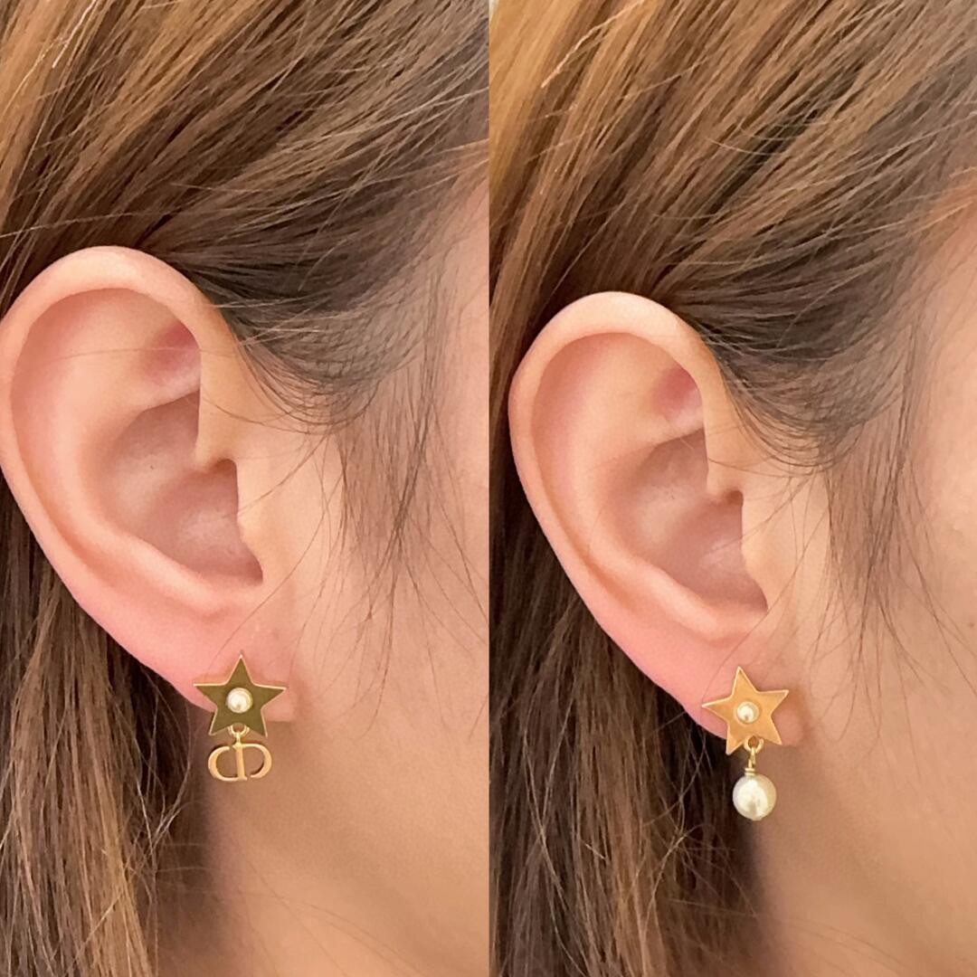 Dior 25 five-pointed star earrings