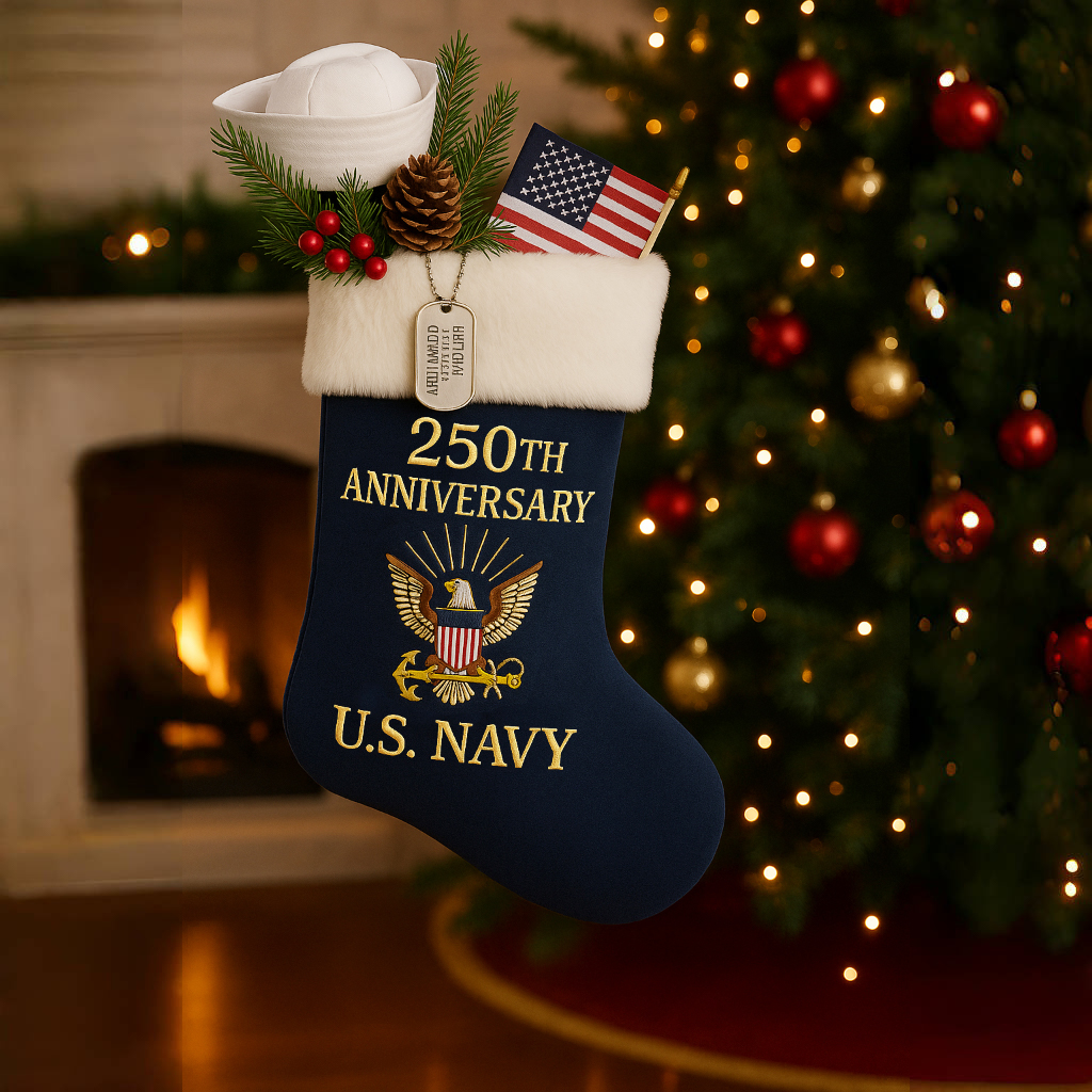 🎄250th Anniversary Military Christmas Stocking