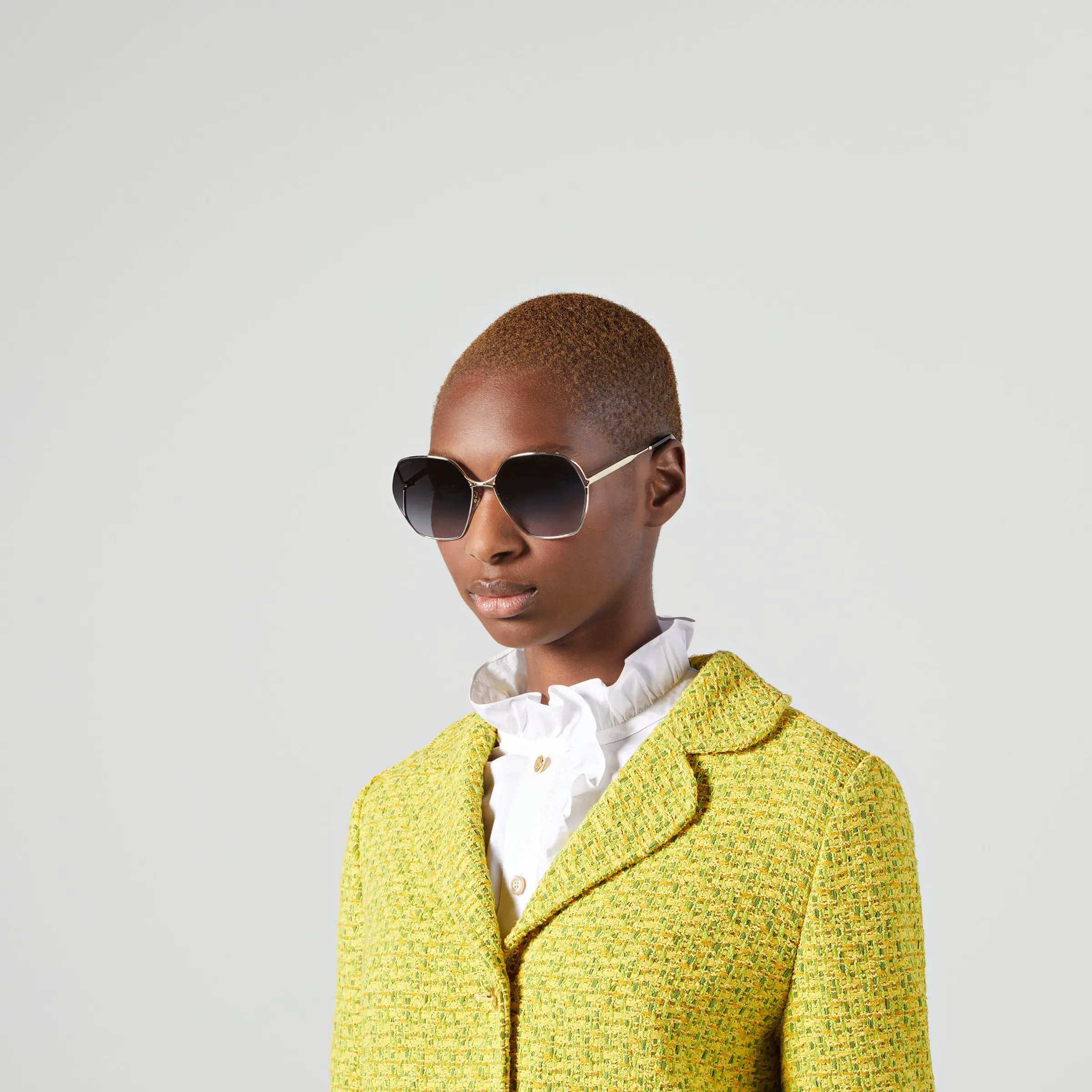 Gucci fitted round frame sunglasses