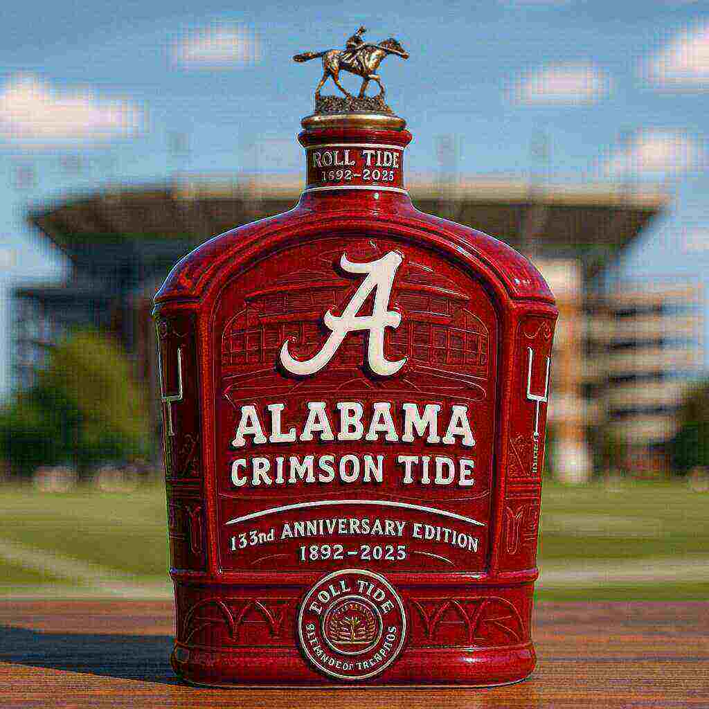Alabama Crimson Tide 133rd Anniversary Whiskey Bottle