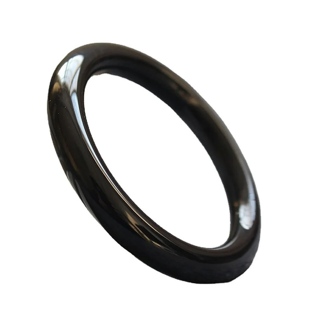Natural Agate bangle Brazilian Black Chalcedony Round Bracelet High Quality Jade Woman Jewelry Fashion Accessories Free Shipping
