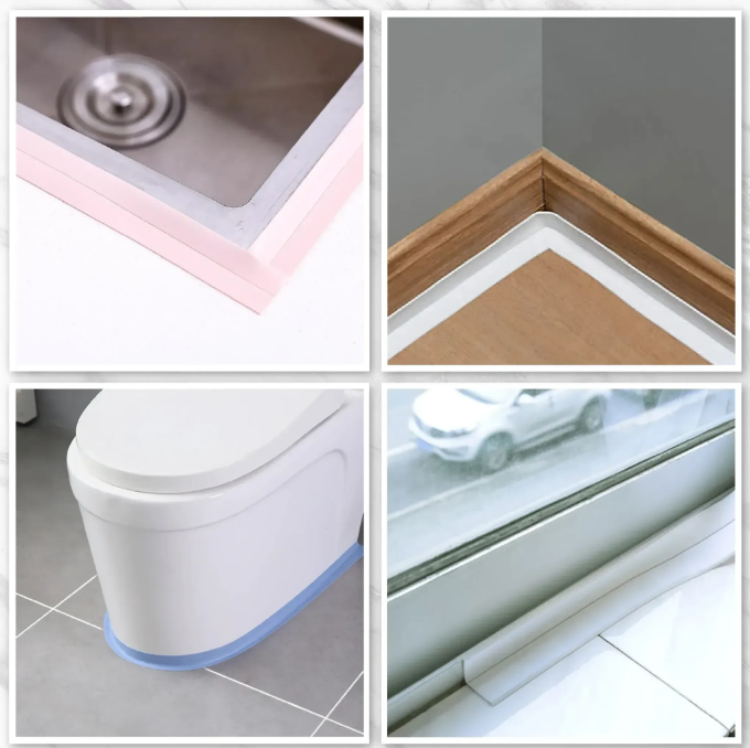 Waterproof Self Adhesive Caulk Strip Tape Sealer (10.5FT) For Kitchen, Bathroom & More