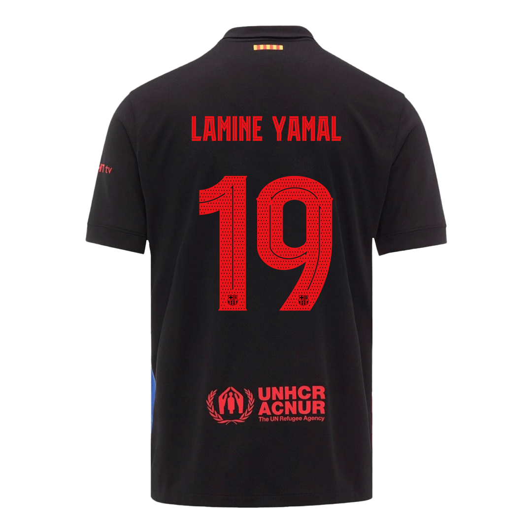 LAMINE YAMAL #19 Barcelona Away Custom Football Jersey 2024/25-UCL